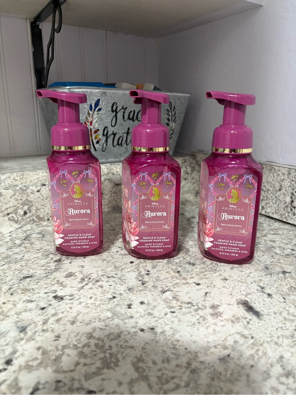 Bath and Body Works X Disney "Aurora" Foaming Hand Soap Bundle of 3